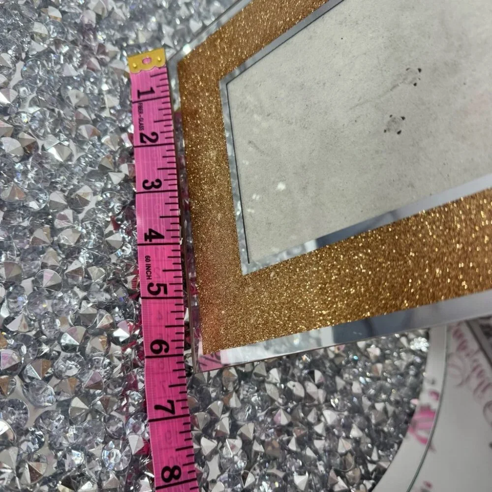 Gold Glitter Photo Frame mirrored silver gold luxury glam picture frame 🖼️